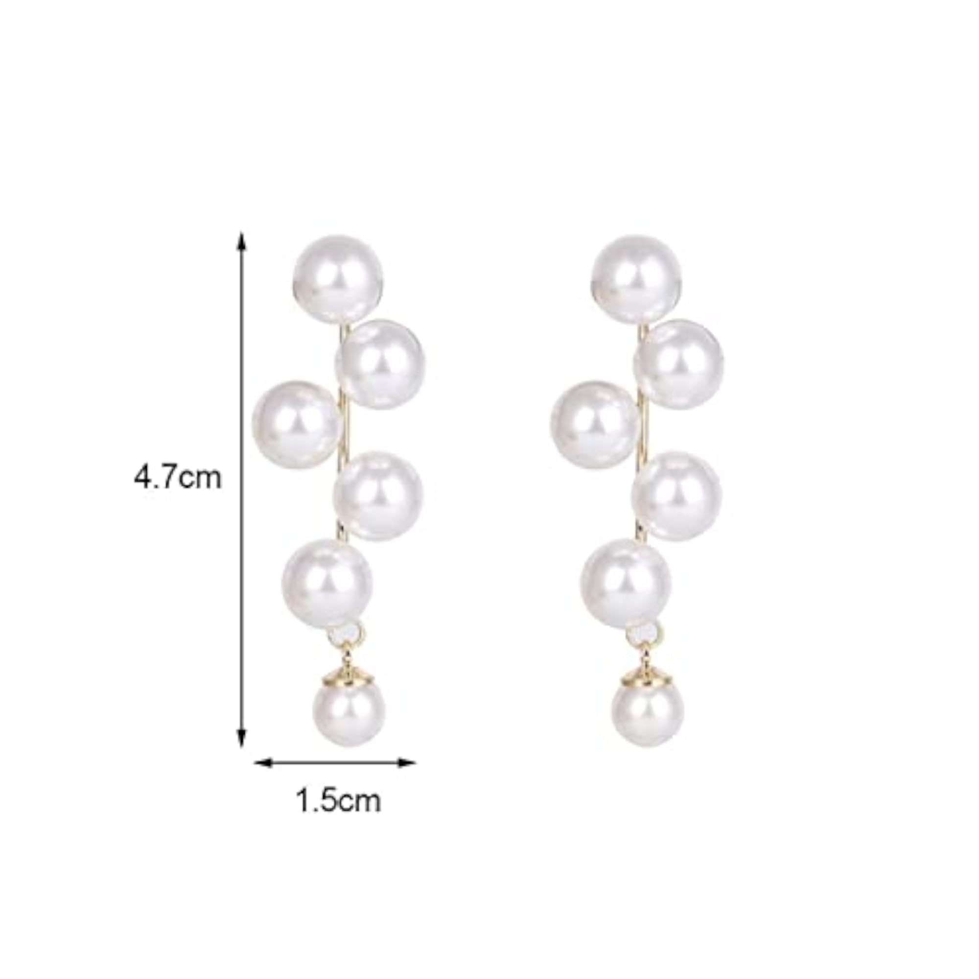 Plated Pearl Drop Earrings FMYN-ERG-35783