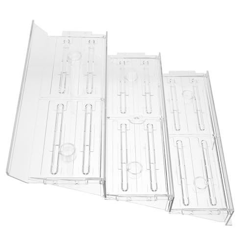 MUCKLILY Tiered Vegetable Rack Stand Supermarket Fruit Display for Efficient Setup and Compact Use Transparent Design for Enhanced Visibility of Produce