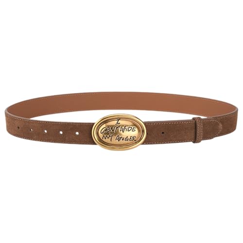 Ceinture de taille en cuir véritable et boucle ovale pour une silhouette raffinée