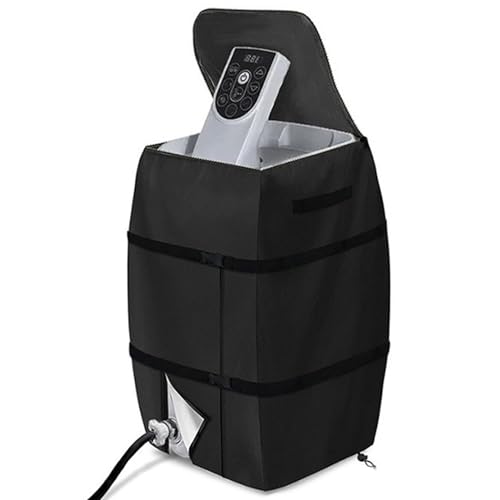 Hot Tub Pump Cover Weather-Resistant Buckle Fixing Lazy Spa Pump Cover with Drawstring and Zipper 17x15x21in Protective Heat