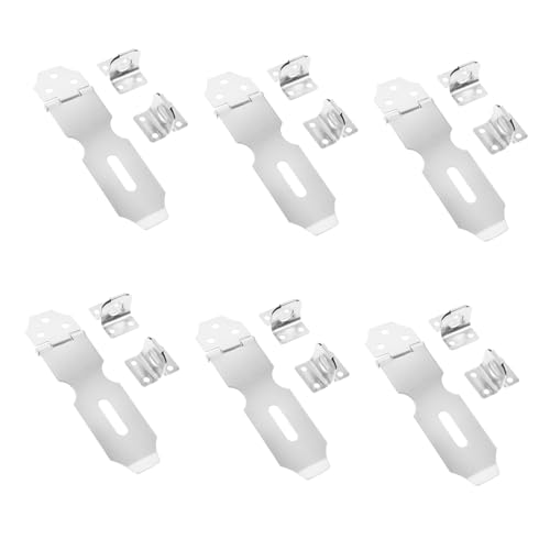 Image of DOITOOL 8pcs Heavy Duty Hasp Latch for Outdoor Gates Door Locking Mechanism for Sheds and Fences Easy to Install and Security
