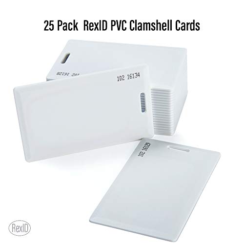Default Programmed Rexid H10301 Clamshell Proximity Card For Access Control Comparable To Standard 26 Bit Format For Add-On & Replacement On Current System (25) #TOP3
