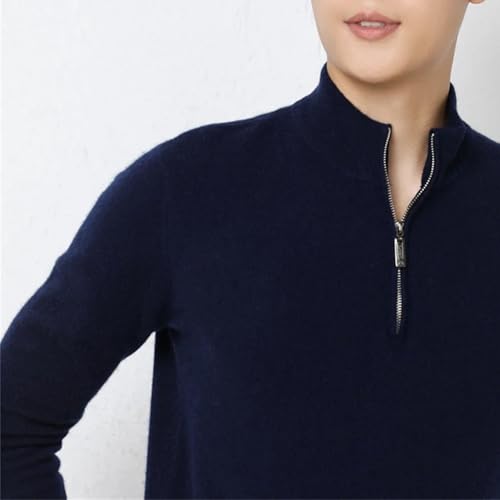 Men's Winter Zip Neck Sweater Cashmere Knit Pullover Full Sleeve Knit Base Top4