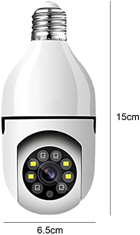 TTSAM E27 Light Bulb Camera, Full Hd 1080p Wireless Smart Bulb Wifi Camera, Night Vision Home Security Camera, Remote Access, Two Way Audio, Home Security Camera Outdoor Indoor
