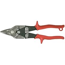 Crescent Wiss MetalMaster Bulldog Straight Snips - Premium Metal Cutter with Spring-Loaded Return - M5R - 9-1/4", Red