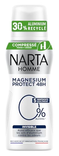 Deodorant homme Narta sans traces jaunes ni blanches protection 48h