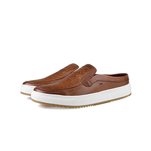 Mocassim Babuche Mule Premium Couro Confort Casual Mr Light cor:Bronze;Tamanho:41