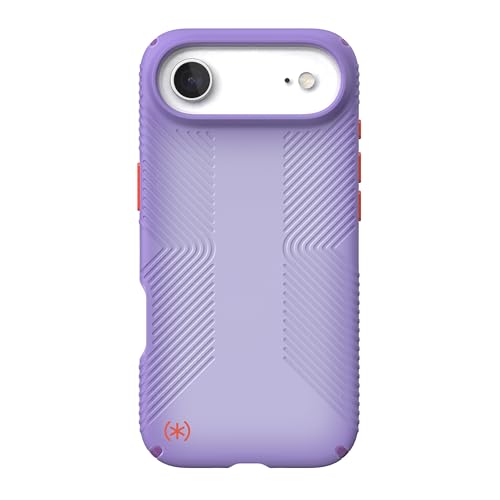 Image of Speck Presidio LUX Grip for iPhone 17 Air Case, MagSafe-Compatible, Slim Protective Case, Purple Fade /Magic Purple /New Poppy