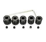 MakerDoIt 32P 5mm Pinion Gear Set 13T 14T 15T 16T 17T with Hex Key for RC