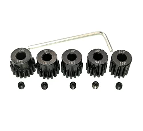 Makerdoit 32P 5Mm Pinion Gear Set 13T 14T 15T 16T 17T With Hex Key For Rc #TOP30