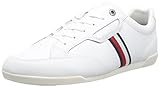 Tommy Hilfiger Hombre Sneaker Suela Cupsole Classic Low Cupsole Leather Zapatillas, Blanco (White), 43 EU