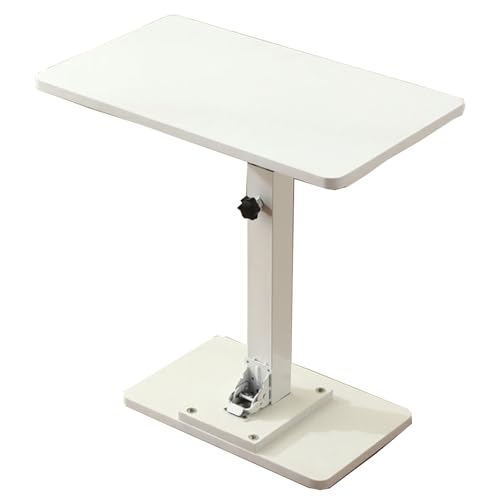 GBPLDMAQ Mesa para Autocaravana, Mesa Camping de Altura Ajustable Aleación de Aluminio 25 kg de Carga Máxima Rango de para Caravanas(White,55x30cm/22x12in)