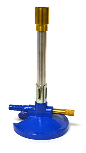 Eisco Labs Premium Bunsen Burner with Flame Stabilizer and Gas Adjustment - Liquid