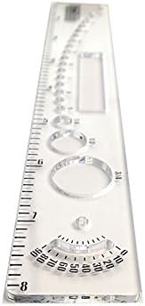 multifunction ruler, 8 inch, Compass, Protractor, Circle & Square Stencil