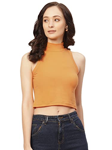 Image of Women Solid Super Soft streachable Cotton Blended Crop Top