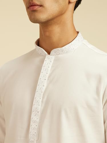Image of DIWAS BY MANYAVAR Men's Cotton Textured | Stone Work Kurta (1pc)