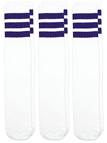 Jefferies Socks Girls Boys Stripe Vintage Knee High Tube Socks 3 Pair Pack3