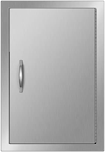 VEVOR Triple Access 18''W x 23''D Drawer & 17''W x 24''H Vertical BBQ Door, Stainless Steel, Outdoor Kitchen Storage