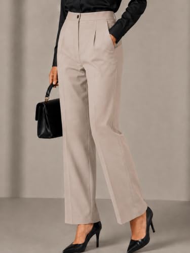 Image of Leriya Fashion Formal Pants for Women Office Wear |Trousers for Women - Straight Pants for Woman Formal Pant for Woman, Stretch Lycra Workwear Trousers