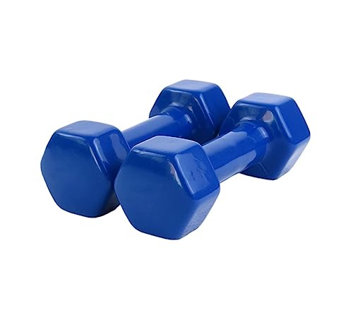 JFGCTYHXY Mancuernas,Mancuernas, Juego de Mancuernas plástico for inmersión, Hierro Fundido, Antideslizantes, for Fitness, Mano, for Gimnasio(Blue)