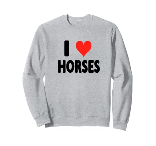 I Love Horses - Heart Farm Farmer Cowboy Cowgirl Rodeo Carino Felpa