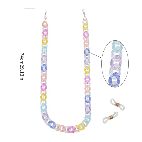 Image of Acrylic Glasses Chain Holder for Women Sunglasses Lanyard Necklace Decorative Chain Eyewear Retainer Eyeglass Strap
