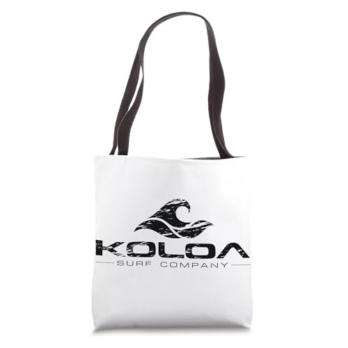 Koloa Surf Vintage Wave Black Logo Lightweight, Graphic Tote Bag