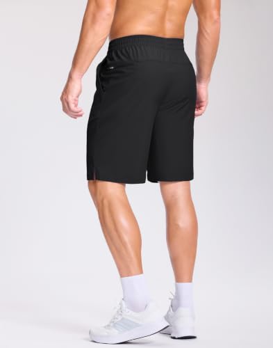 Image of GGJ Men's Lightweight Athletic Shorts with 2 Zipper Pockets 7 inch /9 inch /5 inch Gym Workout Running Quick Dry Tennis Shorts for Men
