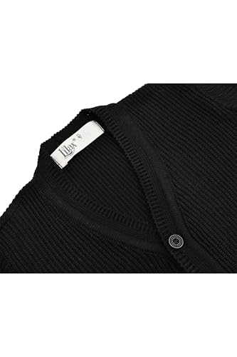Image of Lilax Baby Boys Basic Long Sleeve V-Neck Classic Knit Cardigan Sweater