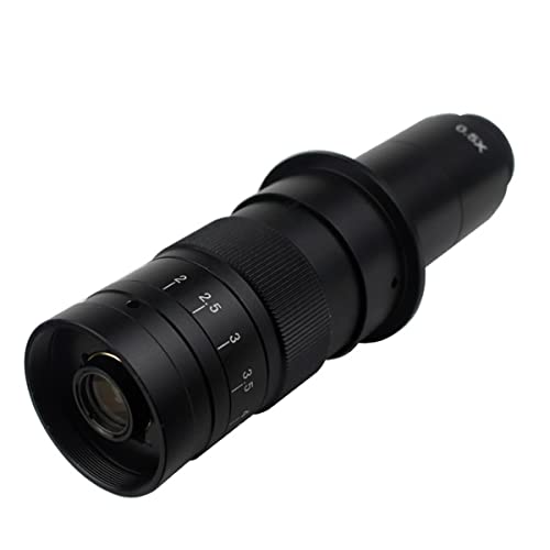 Microscope 48MP 4K HDMI USB Digital Video Microscope Camera Industrial Monocular HD 180X Zoom C-Mount Lens(E only180X Lens)