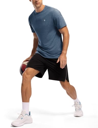 BGOWATU Men's Quick Dry Workout Athletic Shirts Lightweight Tennis Shirts for Men Running Gym Tops4