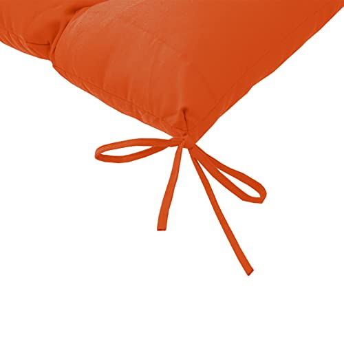 Image of QILLOWAY Outdoor Bench Cushion - 51x18x4 Inch Waterproof Patio Bench Cushion, Durable Bench Cushions for Outdoor Furniture, Replacement Outdoor Bench Cushions for Garden, Deck,Orange