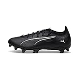 Puma Unisex Youth Ultra 5 Match FG/AG JR Soccer Shoe, Puma Black-Puma White, 38 EU