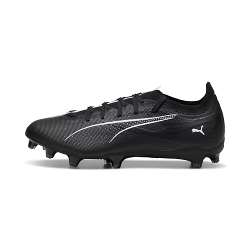 Puma Unisex Youth Ultra 5 Match FG/AG JR Soccer Shoe, Puma Black-Puma White, 28 EU