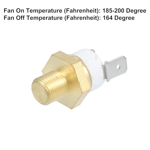 X Autohaux A22092100UX0310 Universal Automotive Radiator Engine Cooling Fan Temperature Thermo Sensor Switch 1/8'' Npt 185-200 Degrees thumb #3