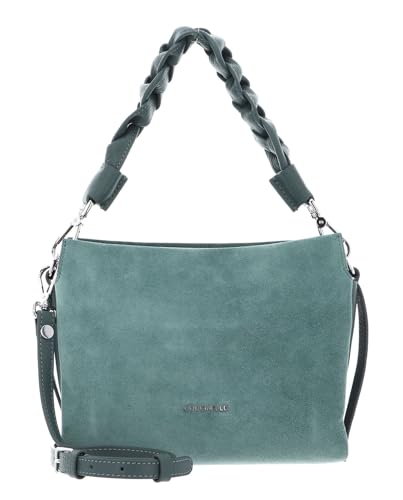 Bolso Coccinelle Boheme de mano en ante y piel verde kale