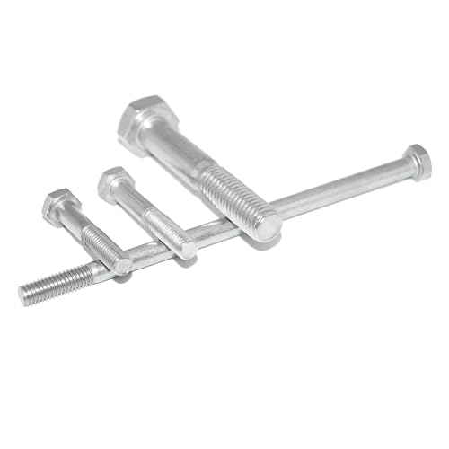 Sechskantschrauben M12X100 6 Stück Edelstahl A2 / V2A rostfrei Sechskantschrauben mit Schaft DIN 931 / ISO 4014, Maschinenschraube