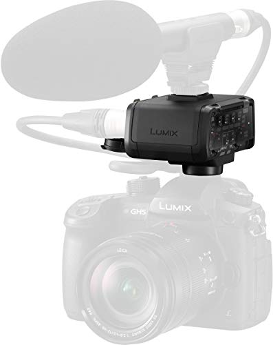 Image of Panasonic Professional XLR Audio Video Microphone Adaptor with 2 XLR Terminals - Accessory Compatible with LUMIX GH5, GH5S, S1 and S1R Mirrorless Digital Cameras - DMW-XLR1, Black
