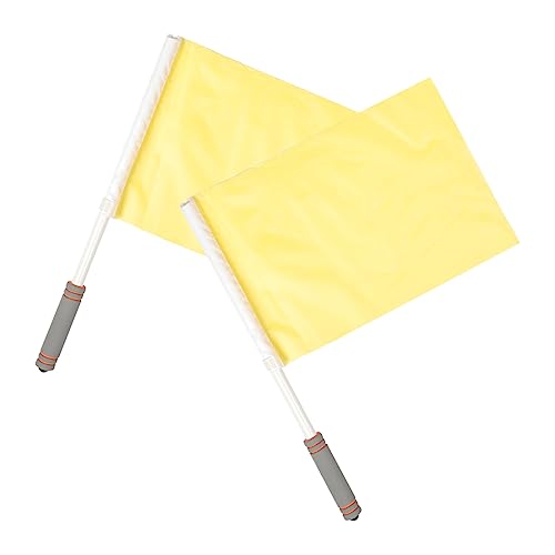 OSOLADY 2pcs Signal Flags High Visibility Hand Waving Flags for Referees Traffic Racing Durable Cloth Design for Outdoor Sports Events Easy to Use