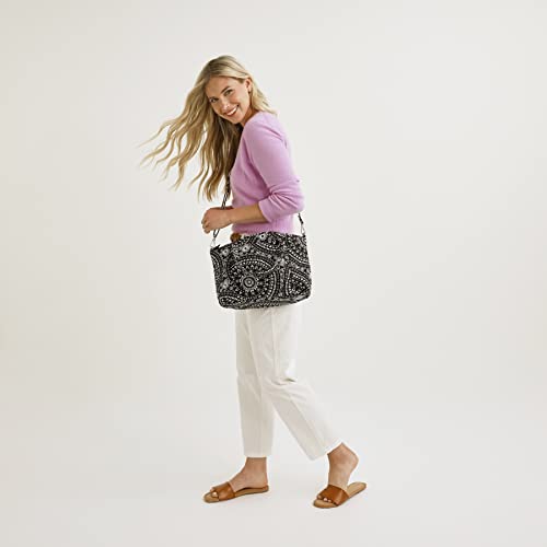 Image of Vera Bradley Women's Cotton Pleated Multi-Strap Shoulder Satchel Purse