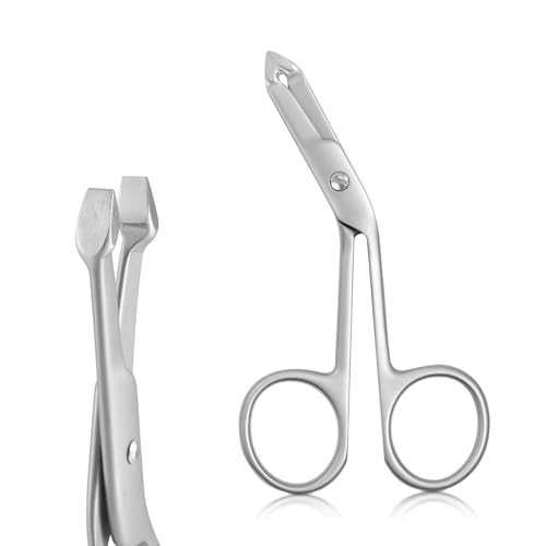 Professional Scissor Tweezers - 3Cr13 Stainless Steel Tweezers with Handles Larger Grabbing Surface Area Precision Eyebrow Tweezers for Women and Men Facial Hair