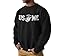 Marine Corps Men's Sweatshirts Crewneck USMC Logo Globe in Center Military Sweatshirt Black, Medium