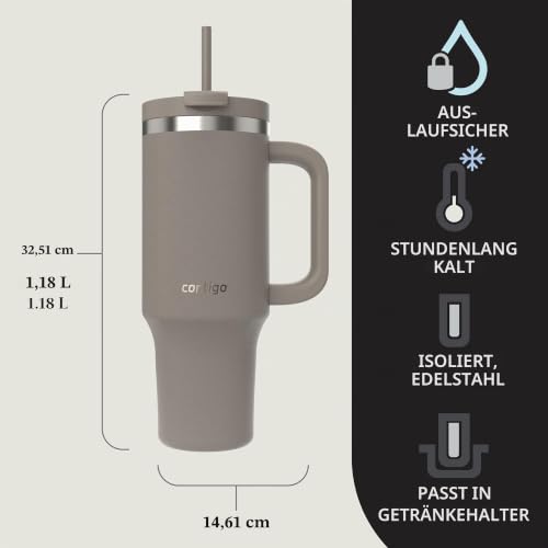 Contigo Streeterville Tumbler Thermobecher | Griff & Strohhalm | 29h kalt – Ansicht 2