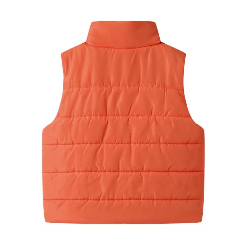 Image of Mud Kingdom Girls Boys Puffer Vest Rainbow Stripes Stand Collar Sleeveless Jacket 2-9 Outerwear Years