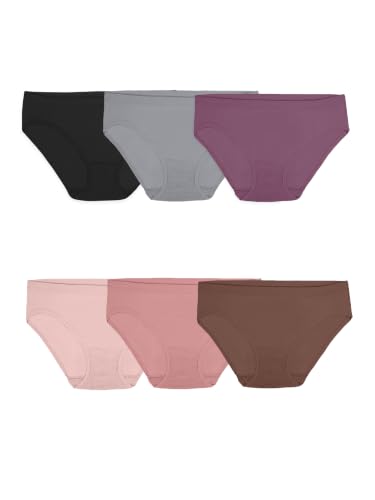 Fruit Of The Loom Womens No Show Seamless Underwear, Amazing Stretch & Panty Lines, Available Plus Size Bikini, Nylon - Bikini - 6 Pack - Colors May Vary, 8 US - image 3