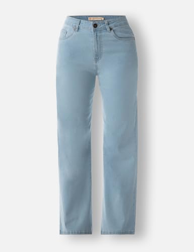 Image of INKD Women's Wide Leg Jeans - High-Rise | Stretchable | Enzyme Wash | Classic 5 Pocket Styling | Jeans for Women (Available in Plus Sizes)
