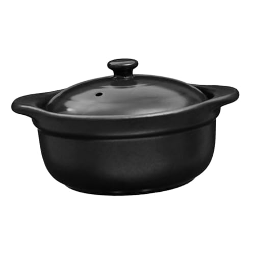 Alipis Casseruola in Ceramica Piatti in Casseruola Pentola Di Grandi Dimensioni Pentole Da Cucina Fabbricazione Piccolo Per Zuppa Cucinando Argilla Casseruola Di Terracotta Stock Pot Nero
