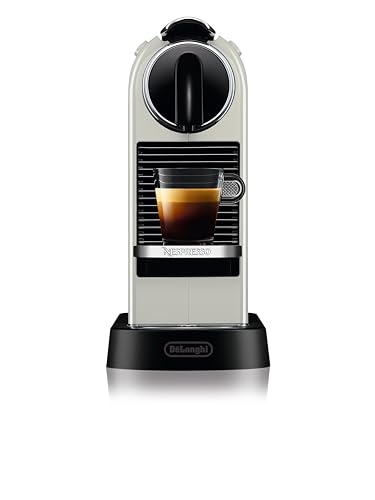 Foto von Nespresso EN167.W Citiz Kaffeekapselmaschine, Hochdruckpumpe und ideale Wärmeregelung ohne Aeroccino (Milchaufschäumer), Energiesparfunktion, 1260W, Creme-Weiß, 37.4 x 11.9 x 25.5 cm
