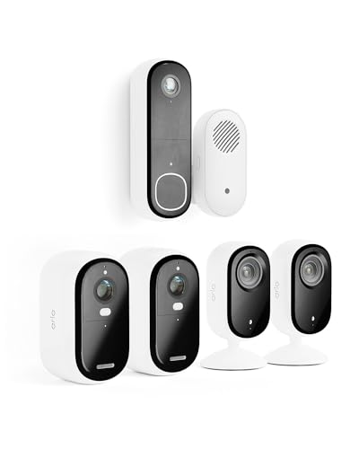 Kit Arlo Essential 2 caméras extérieures sans fil et intérieur 2K avec carillon