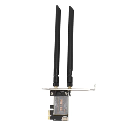 PCIe WiFi Card, tarjeta inalámbrica WiFi 6E 6000Mbps con Bluetooth 5.2, antenas dobles de PCB 8dB, amplio alcance para juegos y streaming en Windows 10, 11 y OpenWrt (sin base de antena) miniatura 4
